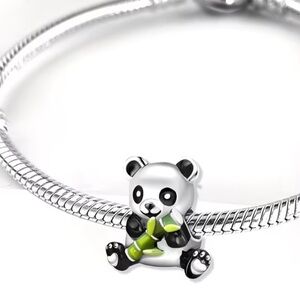 Panda With Bamboo Bracelet Charm-NEW